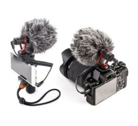 מיקרופון אוניברסלי מקצועי מוגן רוח למצלמות וסמארטפונים